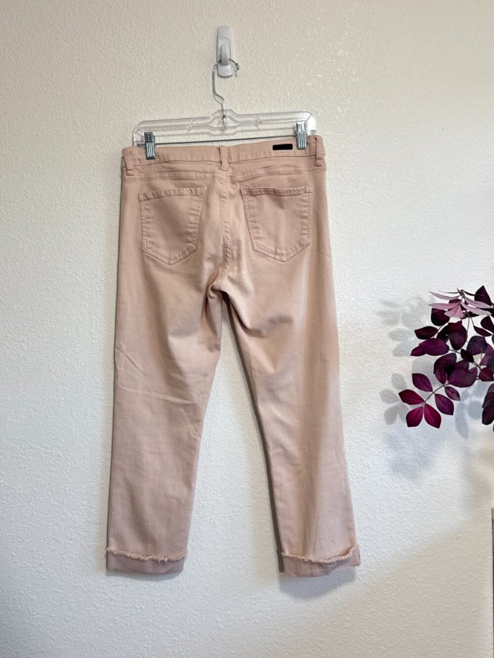 Kut From The Kloth Amy Crop Straight Leg Jeans Blush Rose Size 6 - Picture 9 of 10